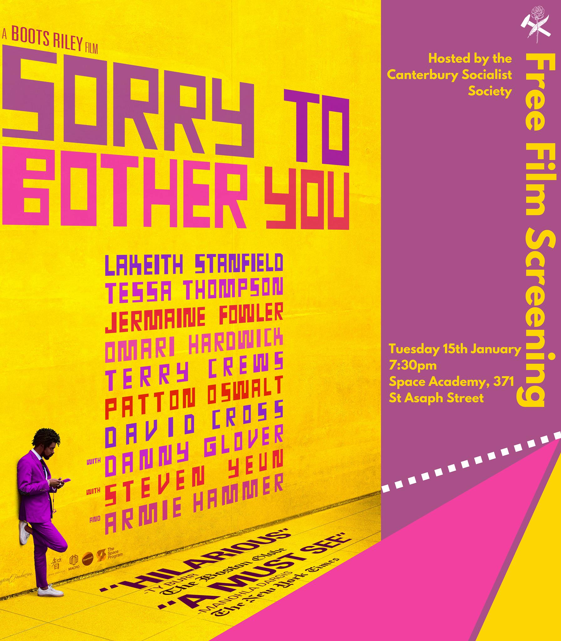CSS Film Screening: Sorry To Bother You (2018)