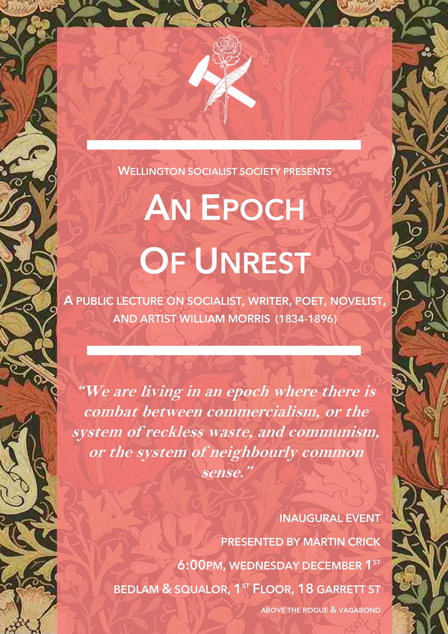 An Epoch of Unrest // WSS Public Lecture on the Legacy of William Morris