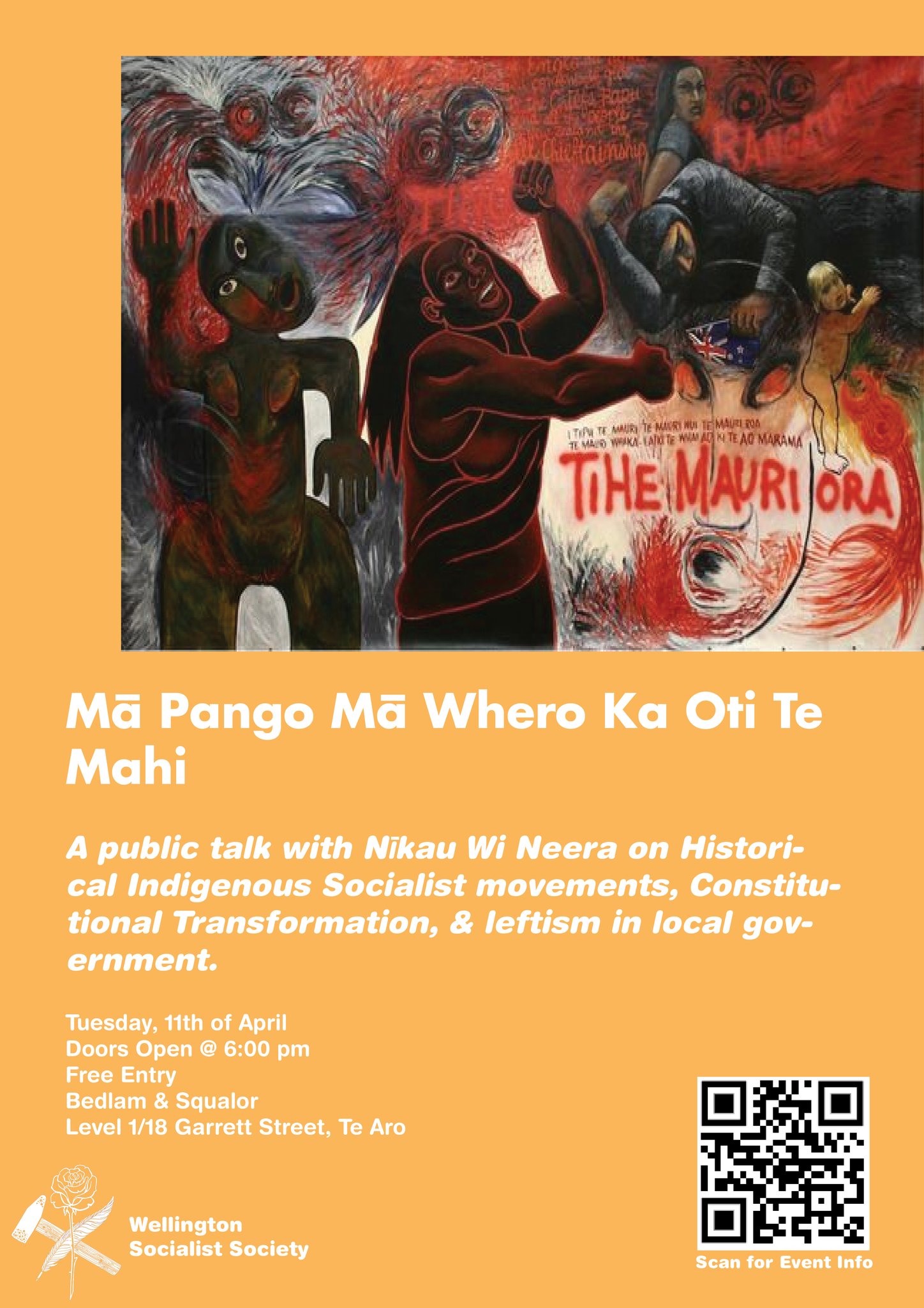 Mā Pango Mā Whero Ka Oti Te Mahi – Public Discussion with Nīkau Wi Neera