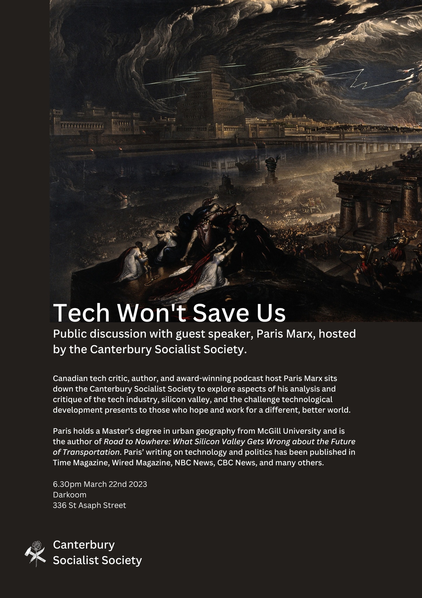 CSS Bonus Event – Tech Won’t Save Us, with guest speaker Paris Marx