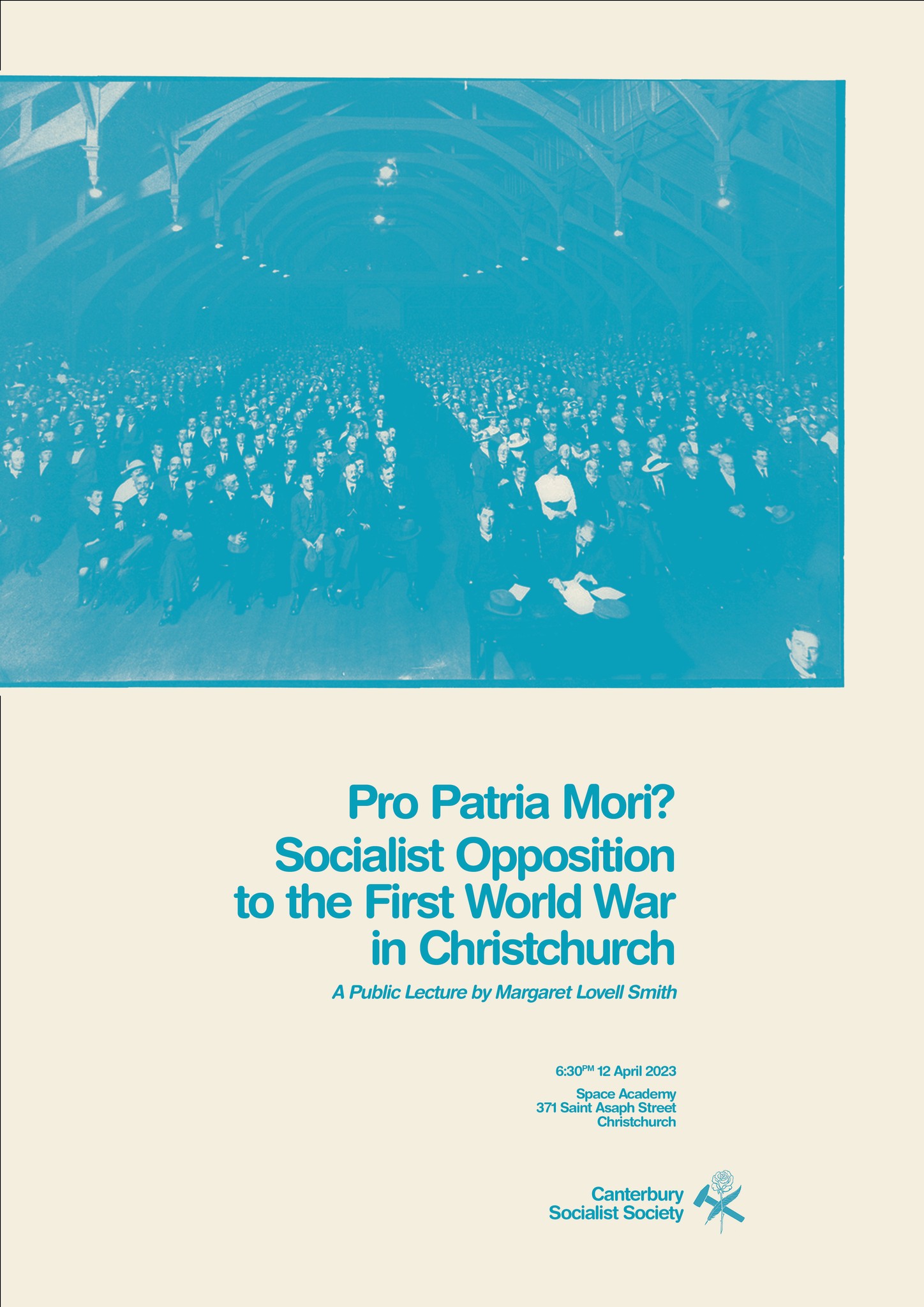 CSS Public Lecture: Pro Patria Mori? Socialist Opposition to the First World War in Christchurch